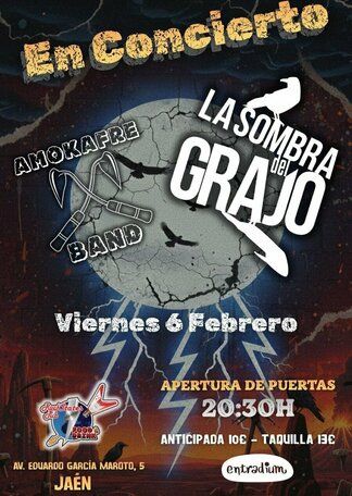 Febrero-6 / Sala Rock States / La Sombra del Grajo + Amokafre Band / Jaén 2026