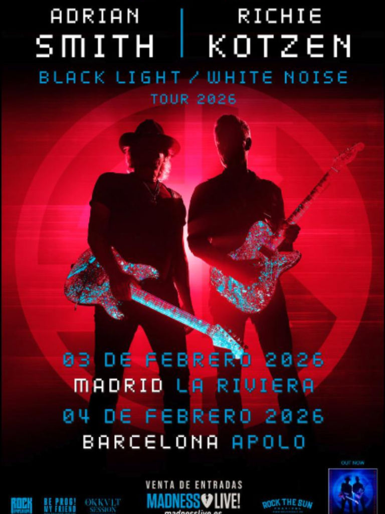 Febrero-4 / Sala Apolo / Adrian Smith & Ritchie Kotzen + Kris Barras Band / Barcelona 2026
