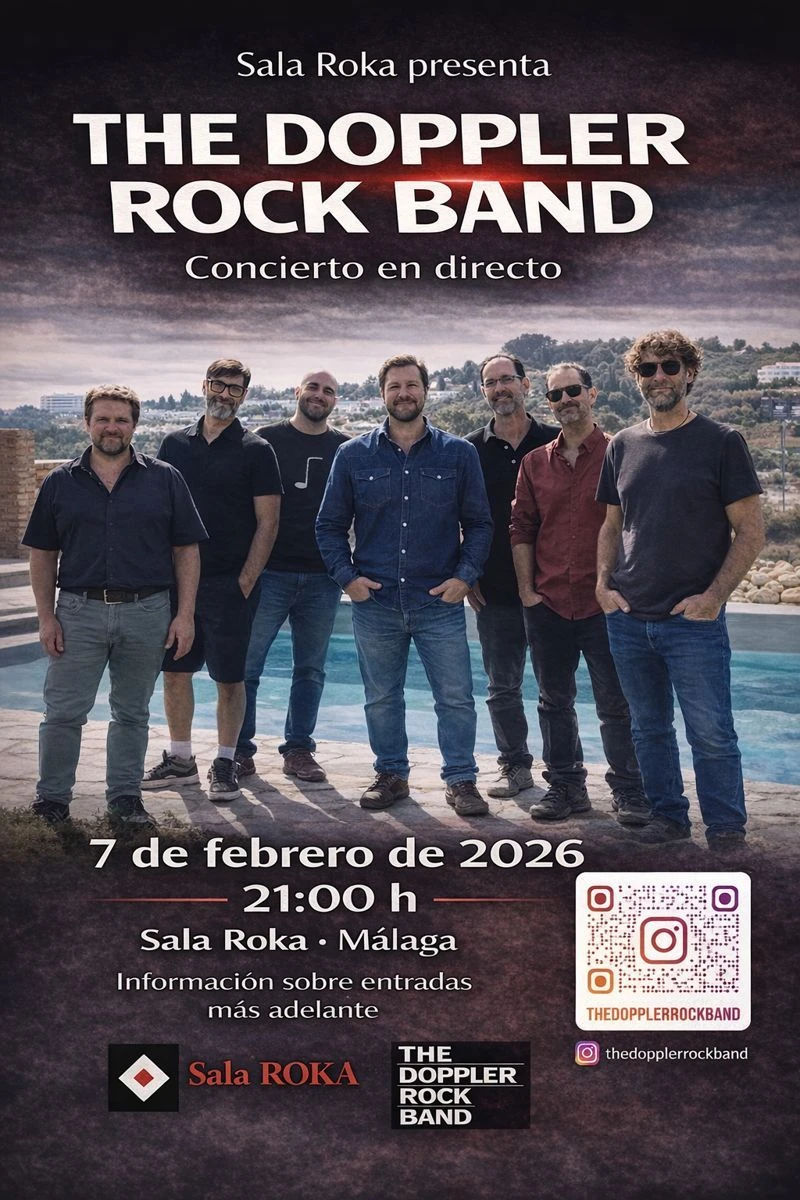 Febrero-7 / Sala Roka / The Doppler Rock Band / Málaga 2026