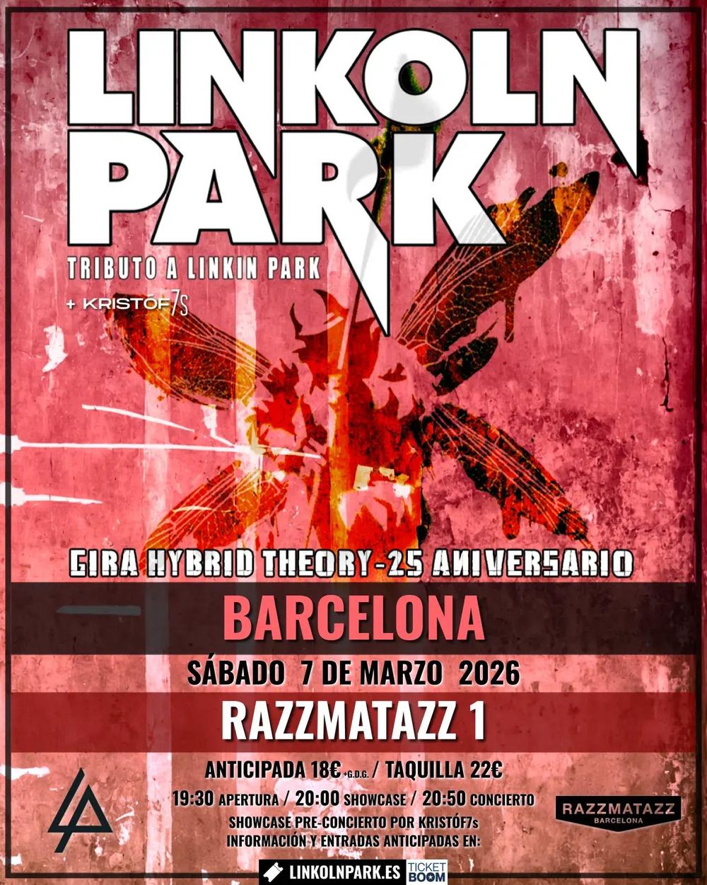 Marzo-7 / Sala Razzmatazz / Linkoln Park / Barcelona 2026