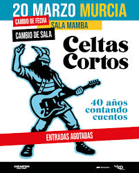 Concierto de Celtas Cortos en Sala Mamba (Murcia) · 20 de marzo, 2026