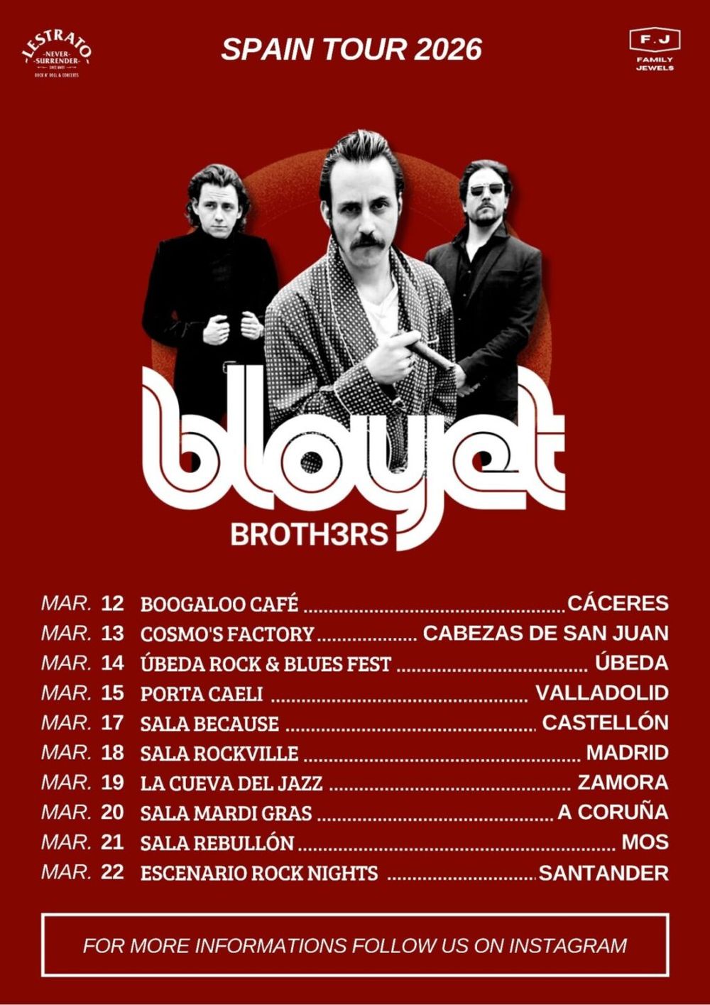 Concierto de The Bloyet Brothers en Mardi Gras (A Coruña) · 20 de marzo, 2026