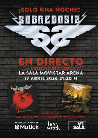 Concierto de Sobredosis en Movistar Arena (Madrid) · 17 de abril, 2026