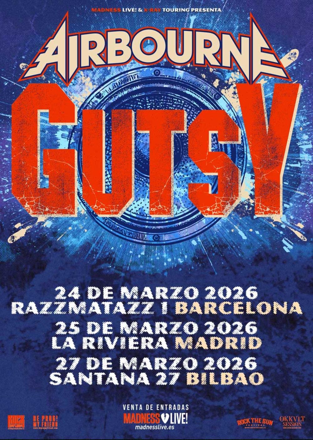 Marzo-24 / Sala Razzmatazz / Airbourne / Barcelona 2026
