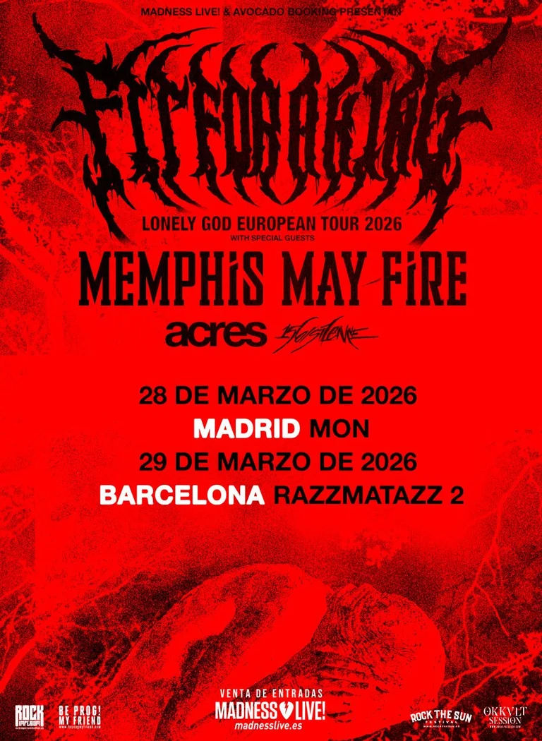 Marzo-29 / Sala Razzmatazz / Fit for a King + Memphis May Fire + Acres + 156/Silence / Barcelona 2026