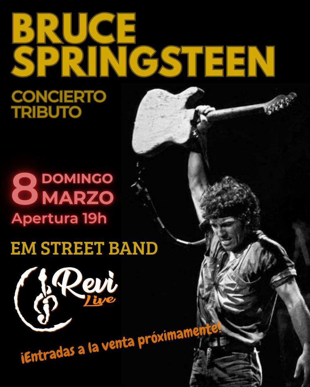 EM Street Band ‘Tributo Bruce Springsteen’ en Revi Live (Madrid) · 8 de marzo, 2026