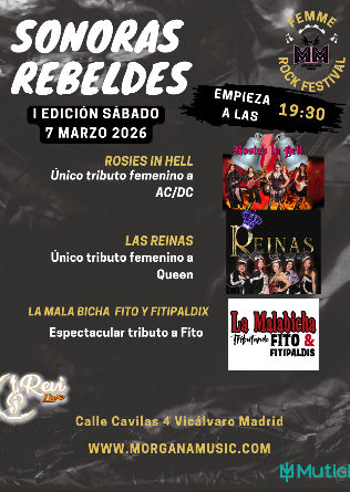 Sonoras Rebeldes Festival en Revi Live (Madrid) · 7 de marzo, 2026