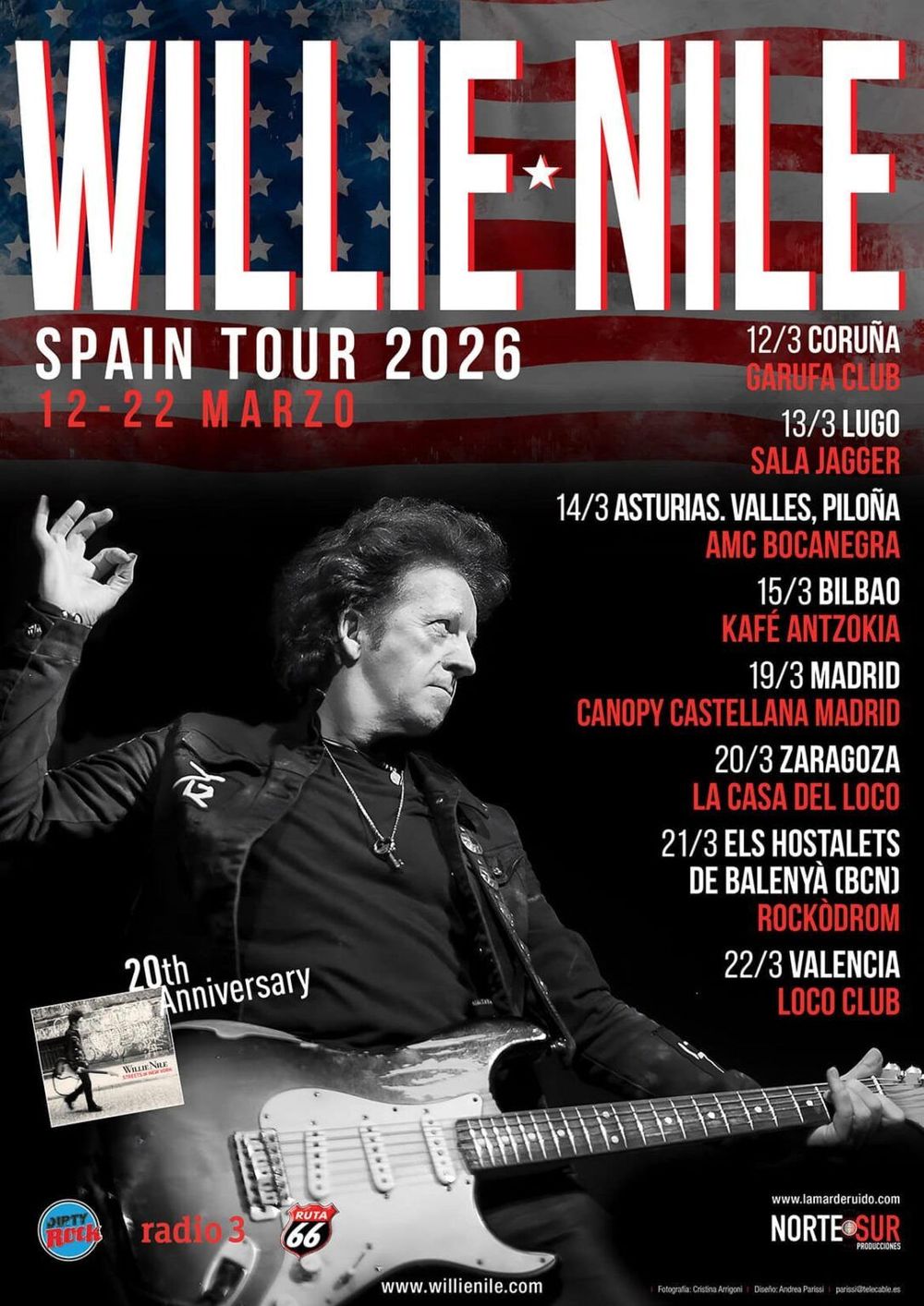 Concierto de Willie Nile en Rockòdrom (Hostalets de Balenyà) · 21 de marzo, 2026