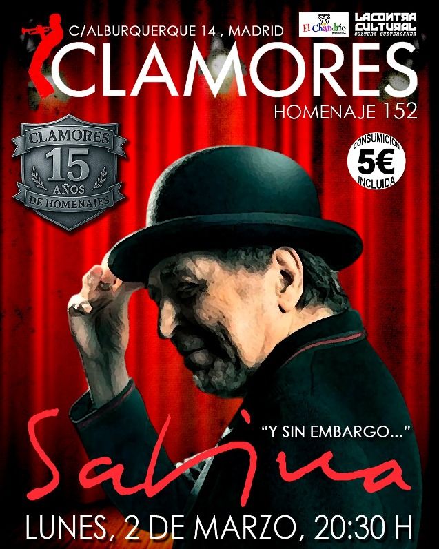 Y sin embargo ‘Tributo Sabina’ en Sala Clamores (Madrid) · 2 de marzo, 2026