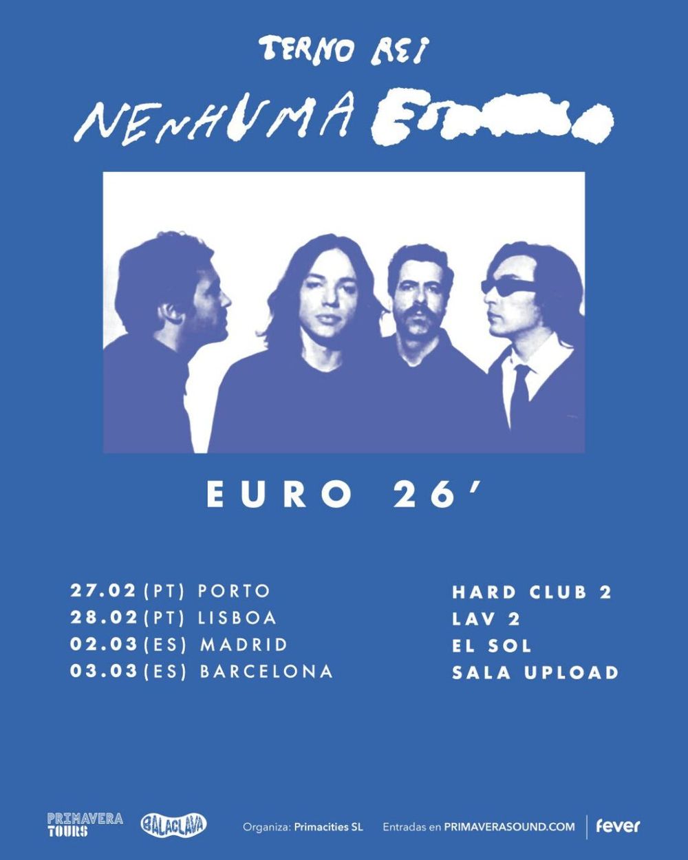 Concierto de Terno Rei en Sala El Sol (Madrid) · 2 de Marzo, 2026