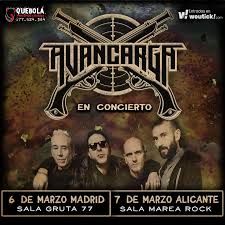 Concierto de Avancarga en Sala Marearock (Alicante) · 7 de marzo, 2026