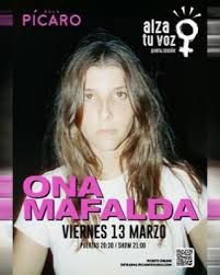 Concierto de Ona Mafalda en Sala Pícaro (Toledo) · 13 de marzo, 2026