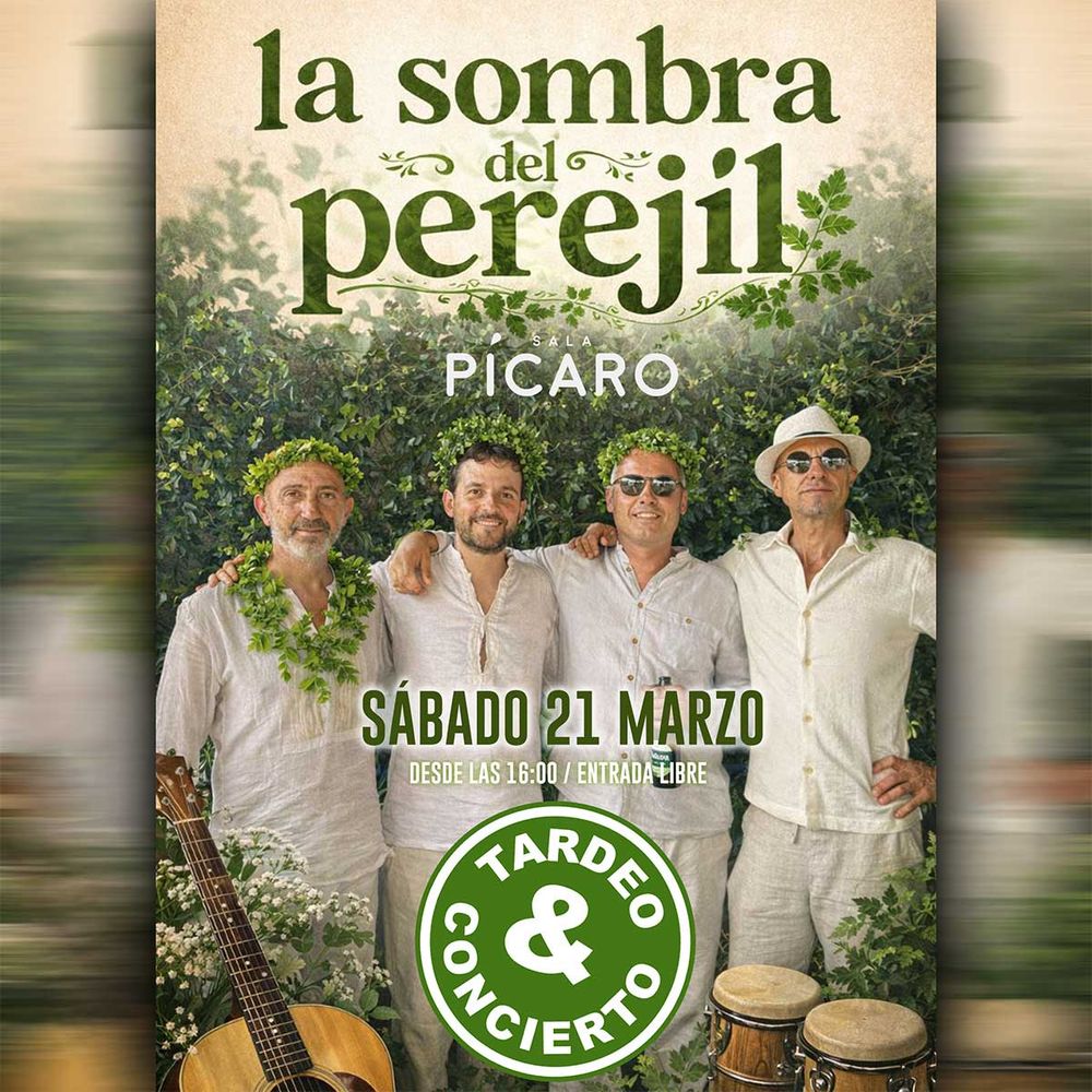 Concierto de La Sombra del Perejil en Sala Pícaro (Toledo) · 21 de marzo, 2026