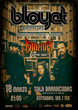 Concierto de The Bloyet Brothers en Barracudas Rock Bar (Madrid) · 18 de marzo, 2026