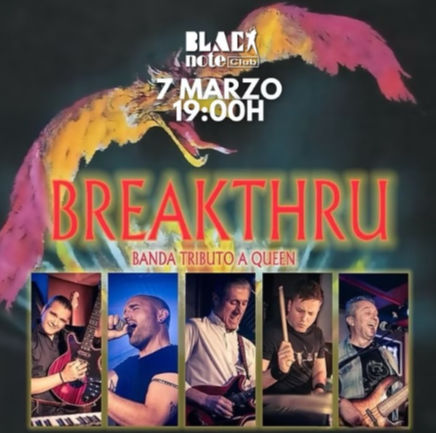 Breakthru ‘Tributo Queen’ en Black Note Club (Valencia) · 7 de marzo, 2026