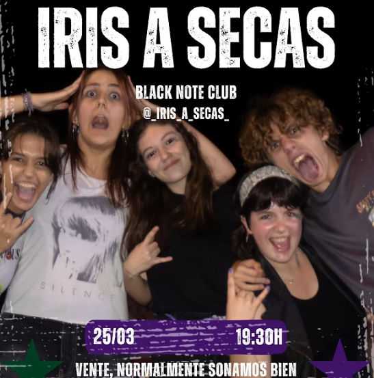 Concierto de Iris a Secas en Black Note Club (Valencia) · 25 de marzo, 2026