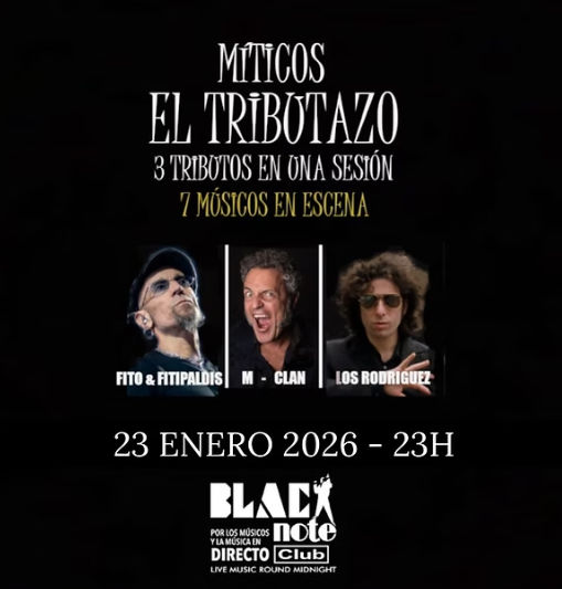 Míticos ‘Trib. Fito, M-Clan, Rodríguez’ en Black Note Club (Valencia) · 28 de marzo, 2026
