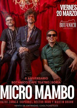 Concierto de Micromambo en Botánico Café Teatro (Soria) · 20 de marzo, 2026