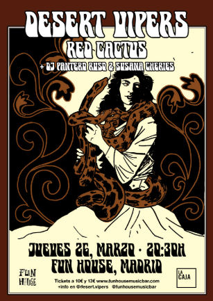 Concierto de Desert Vipers + Red Cactus en Fun House (Madrid) · 26 de marzo, 2026