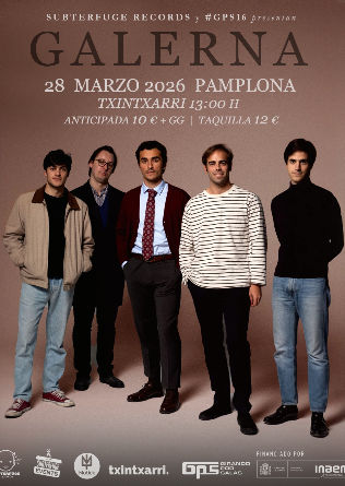 Concierto de Galerna en Sala Txintxarri (Pamplona-Iruña) · 28 de marzo, 2026