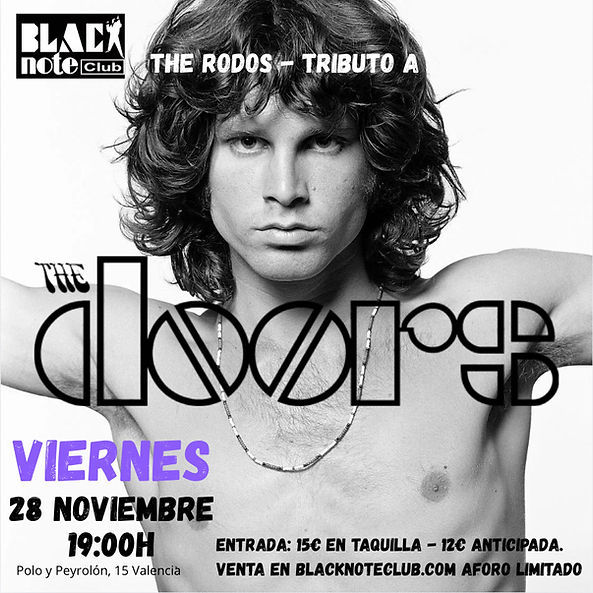 Noviembre-28 / Black Note Club / The Rodos (Tributo The Doors)