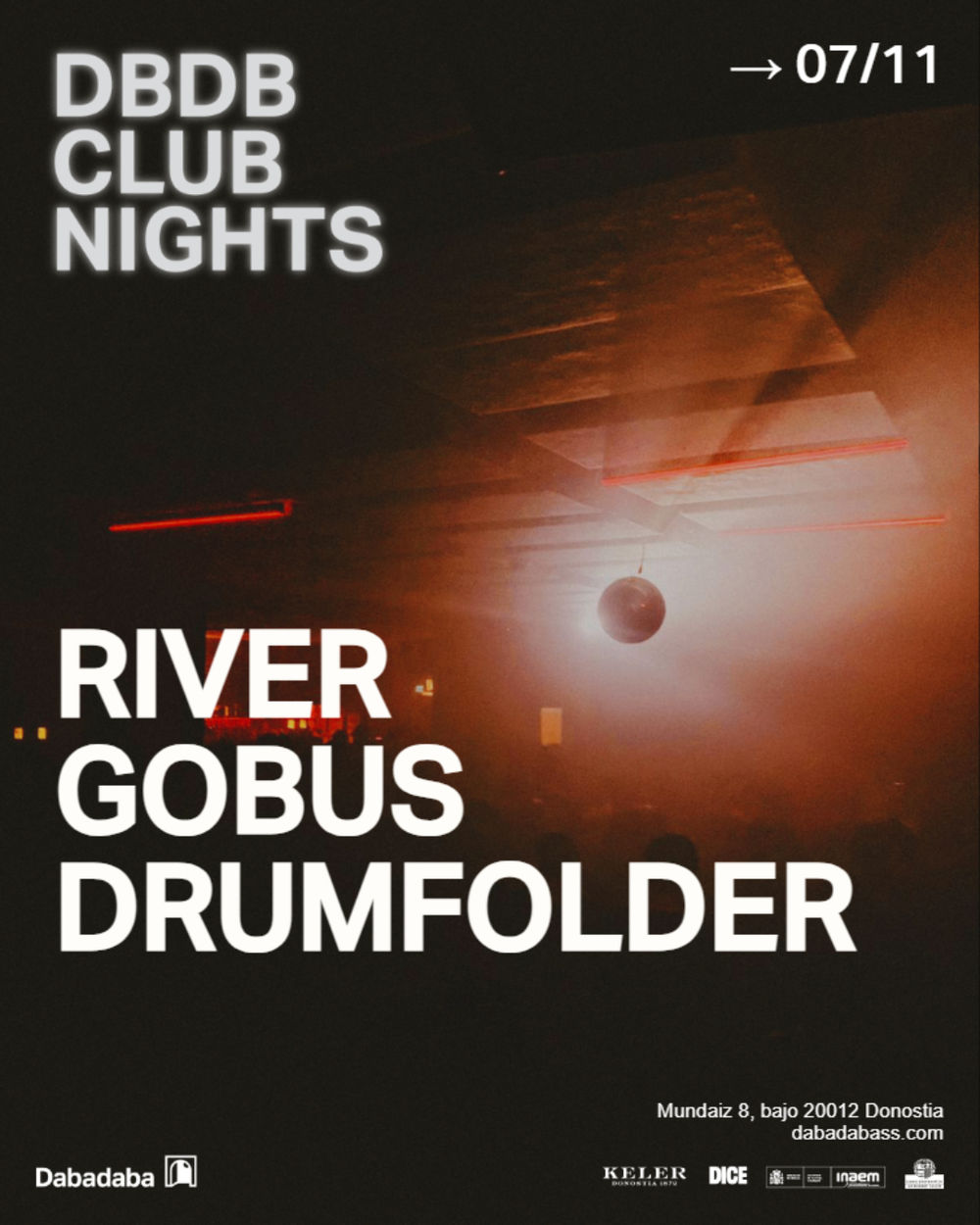 Noviembre-7 / Sala Dabadaba / River + Gobus + Drumfolder / Conciertos en San Sebastian