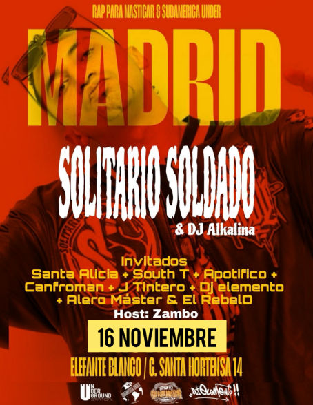 Noviembre-16 / Sala Elefante Blanco / Solitario Soldado