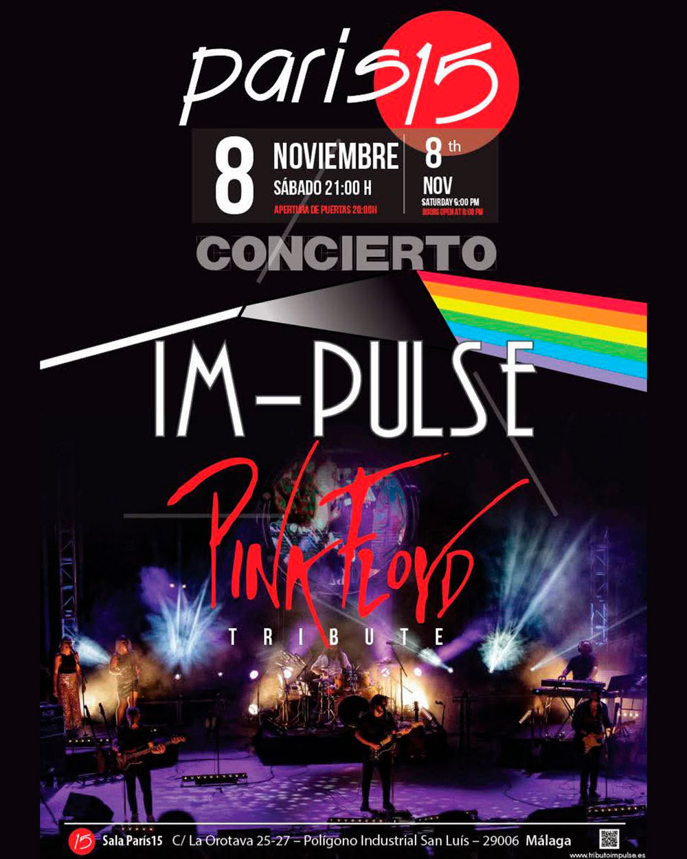 Noviembre-8 / Sala Paris 15 / Im-Pulse (Pink Floyd Tribute)