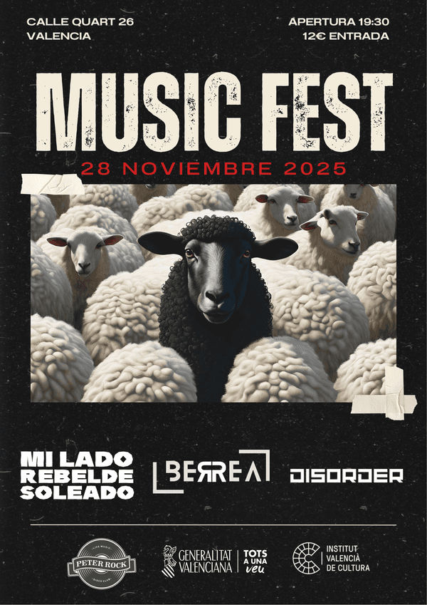 Noviembre-28 / Peter Rock Club / Mi Lado Rebelde Soleado + Berrea + Disorder