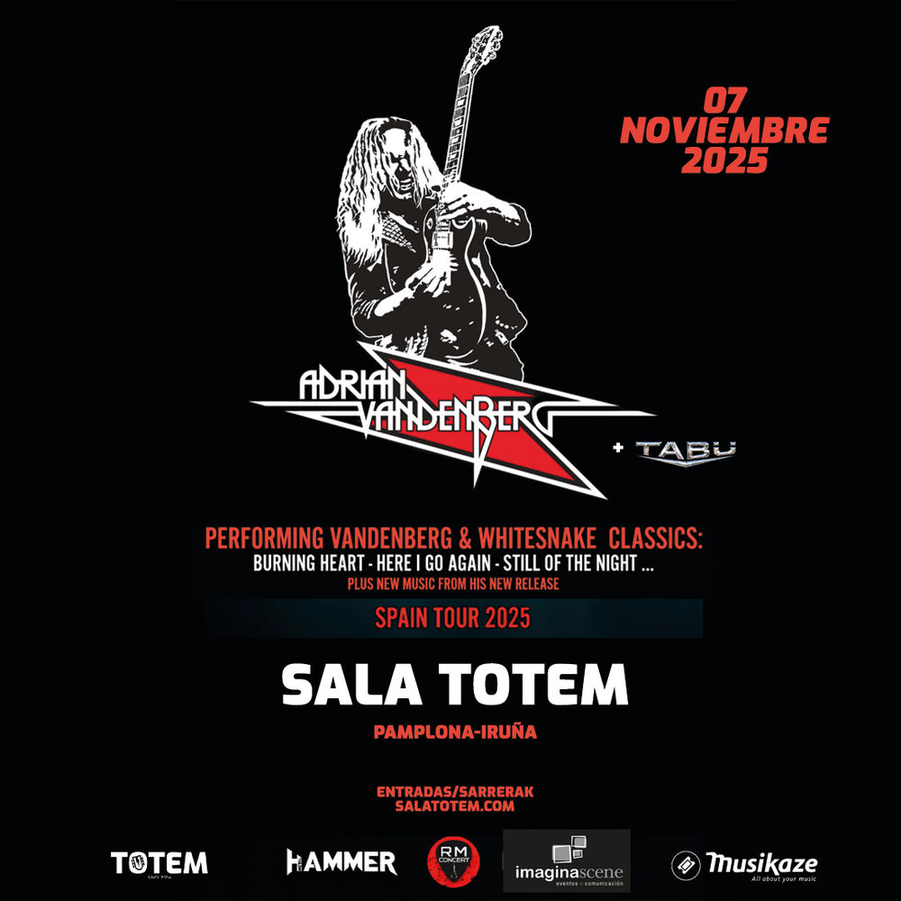 Noviembre-7 / Sala Totem / Adrian Vandenberg + Tabu