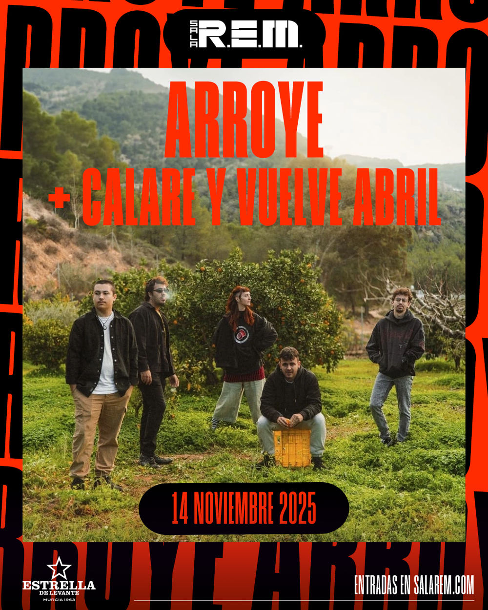 Noviembre-14 / Sala Rem / Arroye + Calare y Vuelve Abril