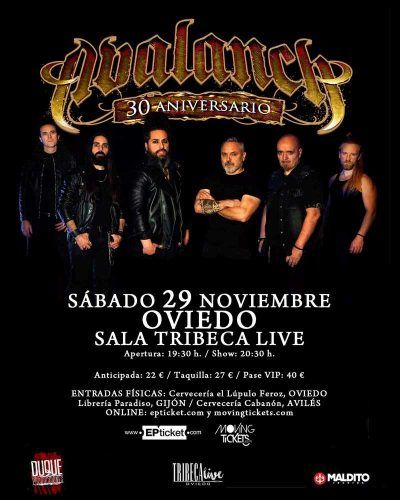 Noviembre-29 / Sala Tribeca Live / Avalanch