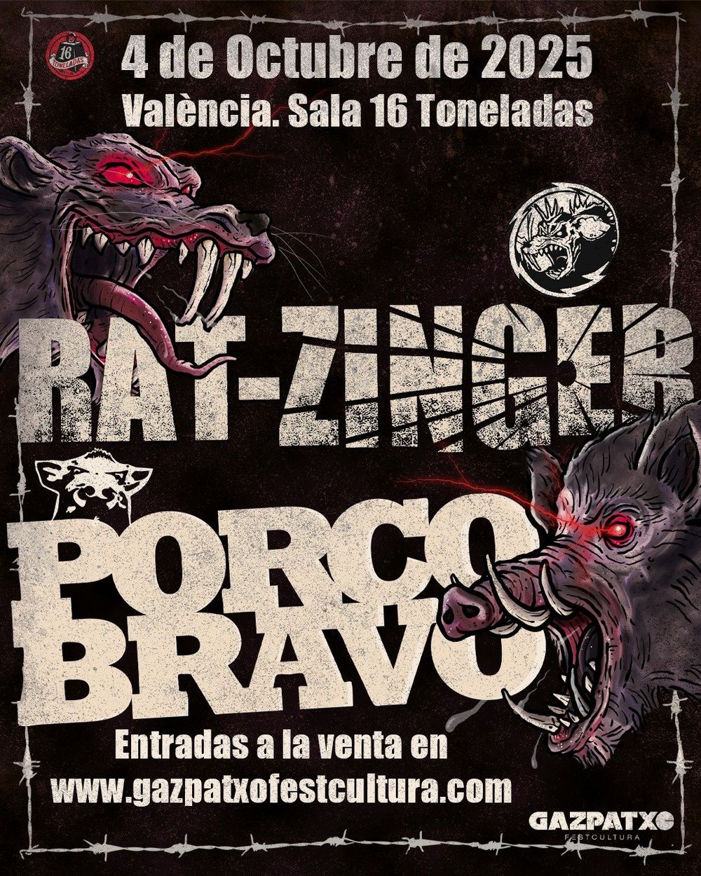 Octubre-4 / 16 Toneladas / Rat-Zinger + Porco Bravo