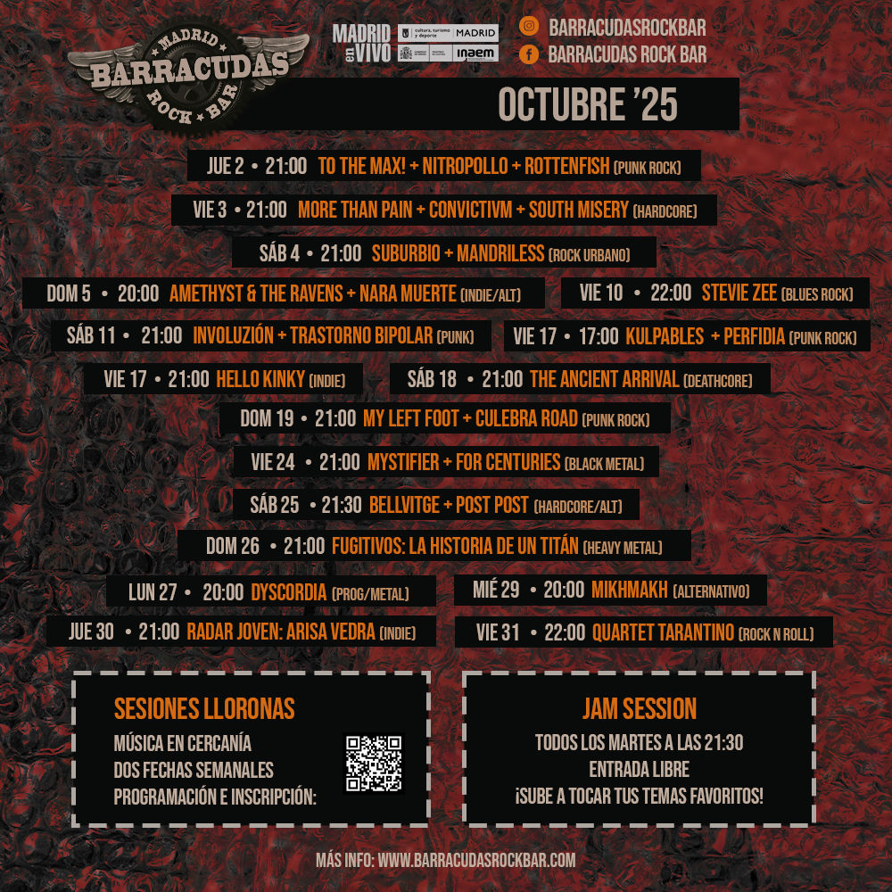 Octubre-17 / Barracudas Rock Bar / Hello Kinky