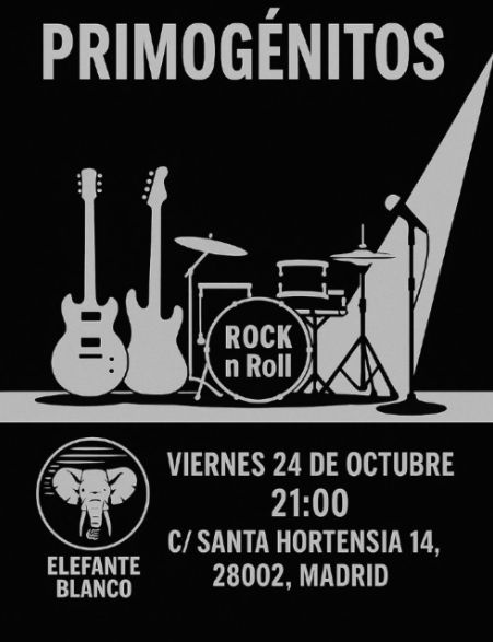 Octubre-24 / Sala Elefante Blanco / Primogenitos