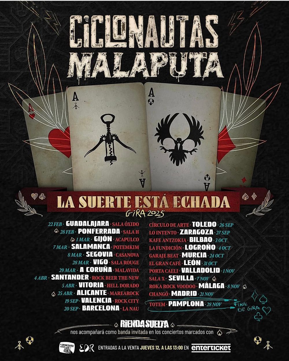 Octubre-4 / Sala Fundicion / Ciclonautas + Malaputa