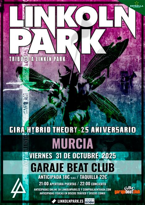 Octubre-31 / Garaje Beat Club / Linkoln Park (Tributo Linkin Park)