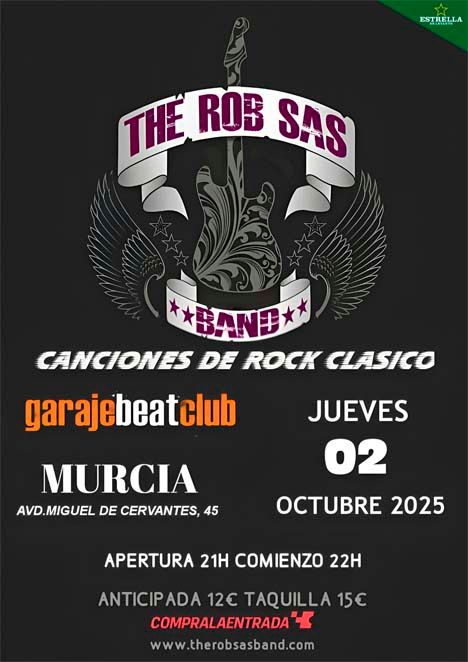 Octubre-2 / Garaje Beat Club / The Rob Sas Band