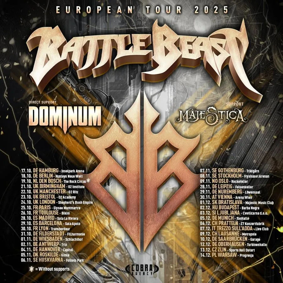 Octubre-28 / Sala La Riviera / Battle Beast + Dominum + Majestica