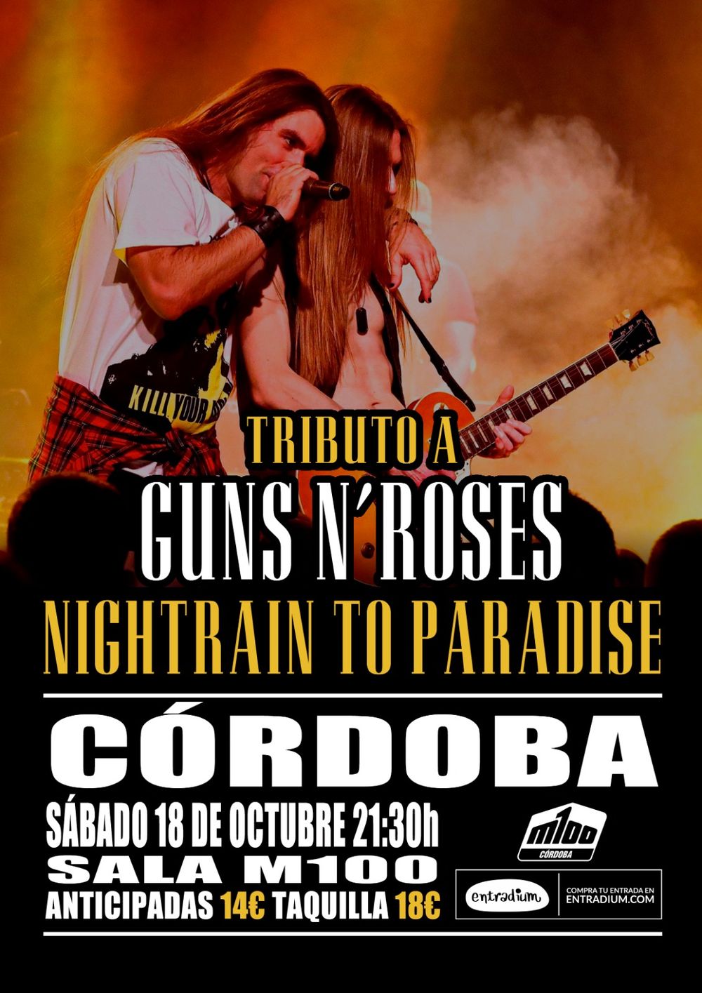 Octubre-18 / Sala M100 / Night Train (Tributo a G’n’R)