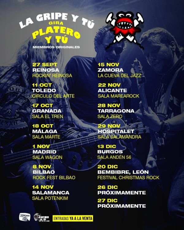 Octubre-18 / Sala Marte / La Gripe y tu (Tributo Platero y Tú)