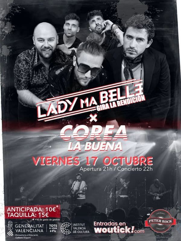 Octubre-17 / Peter Rock Club / Lady Ma Belle + Corea la Buena