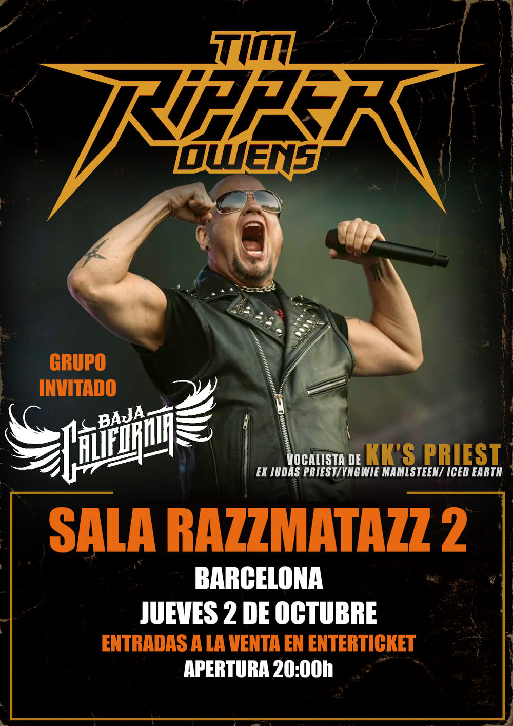 Octubre-2 / Razzmatazz / Tim Ripper Owens + Baja California