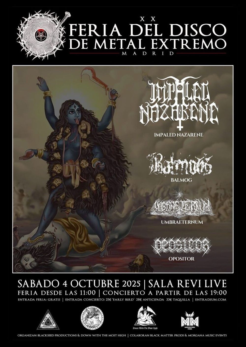 Octubre-4 / Sala Revi Live / XX Feria Disco Metal Extremo (Impaled Nazarene…)