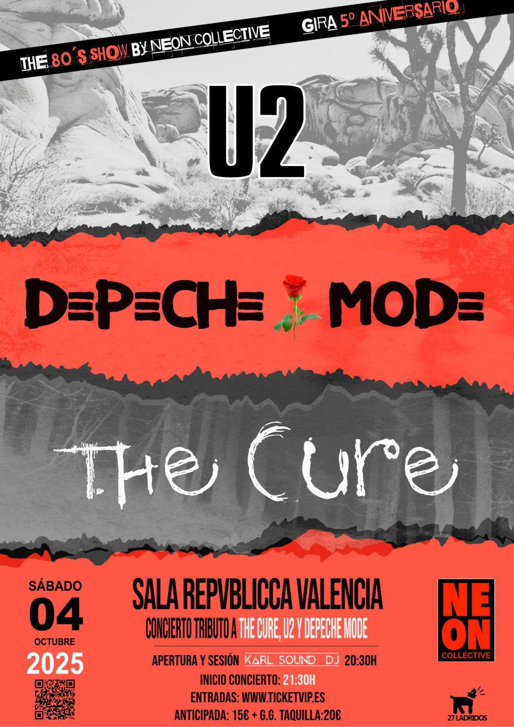 Octubre-04 / Sala Repvblicca / Tributo U2, Depeche Mode, The Cure
