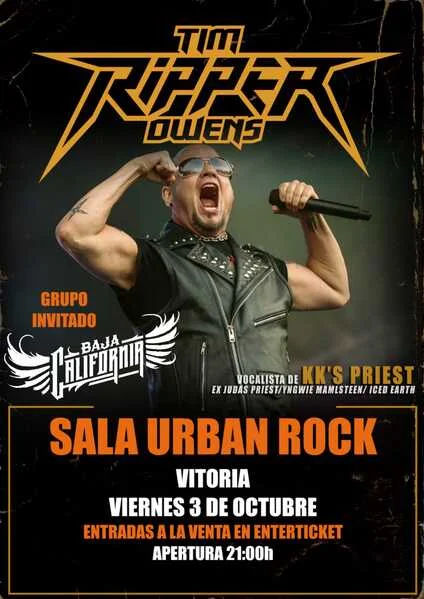 Octubre-3 / Sala Urban Rock / Tim Ripper Owens + Baja California