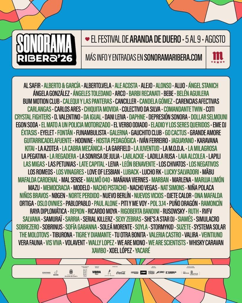 Sonorama Ribera en Recinto El Picón (Aranda de Duero) · 5 de agosto, 2026
