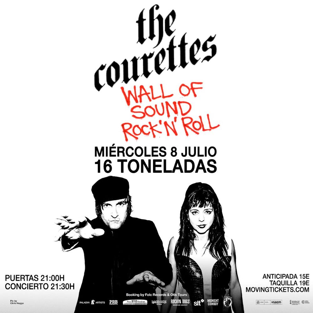 Concierto de The Courettes en 16 Toneladas (Valencia) · 8 de julio, 2026