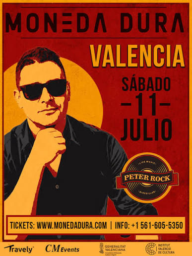 Concierto de Moneda Dura en Peter Rock (Valencia) · 11 de julio, 2026