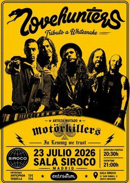 Concierto Lovehunters + Motorkillers en Sala Siroco (Madrid) · 23 de julio, 2026